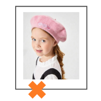 Kinder baret roze met roze hartjes